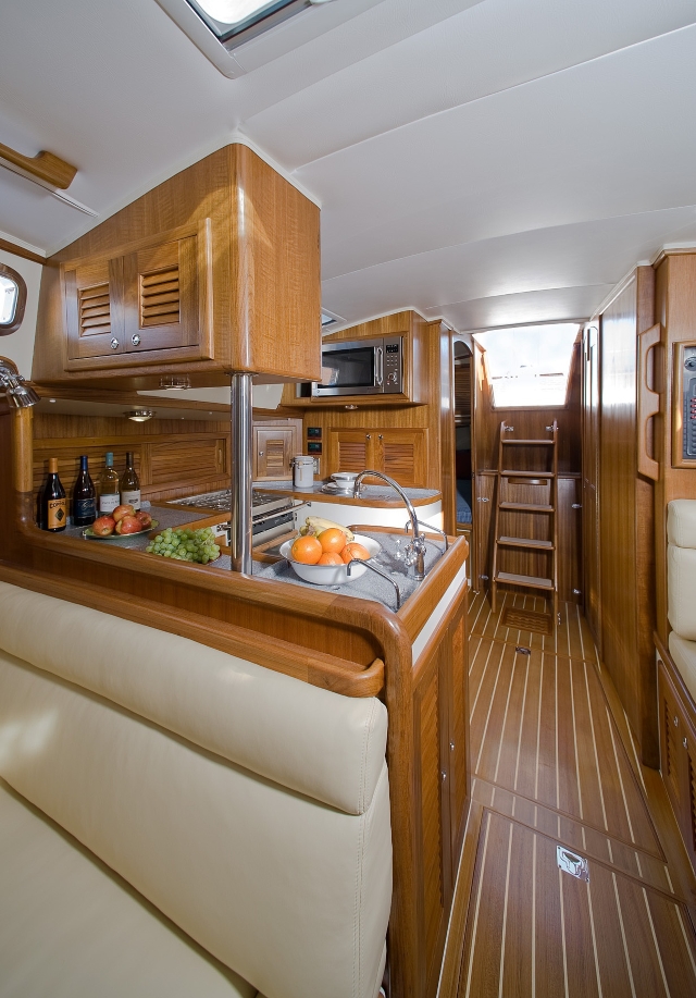 Pacific Seacraft 40 Galley looking aft